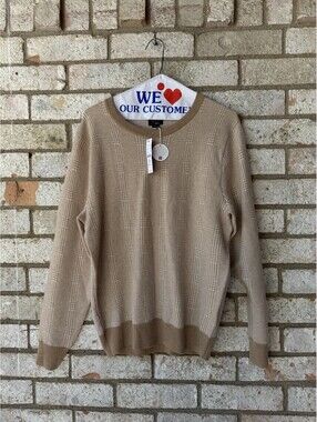J Crew Mens Sweater Tan Size S